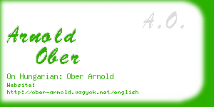 arnold ober business card